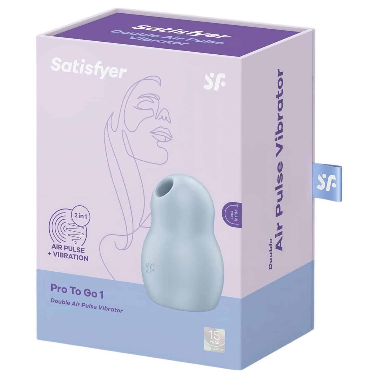 Satisfyer Pro To Go 1 - akkus, léghullámos csiklóizgató (kék)