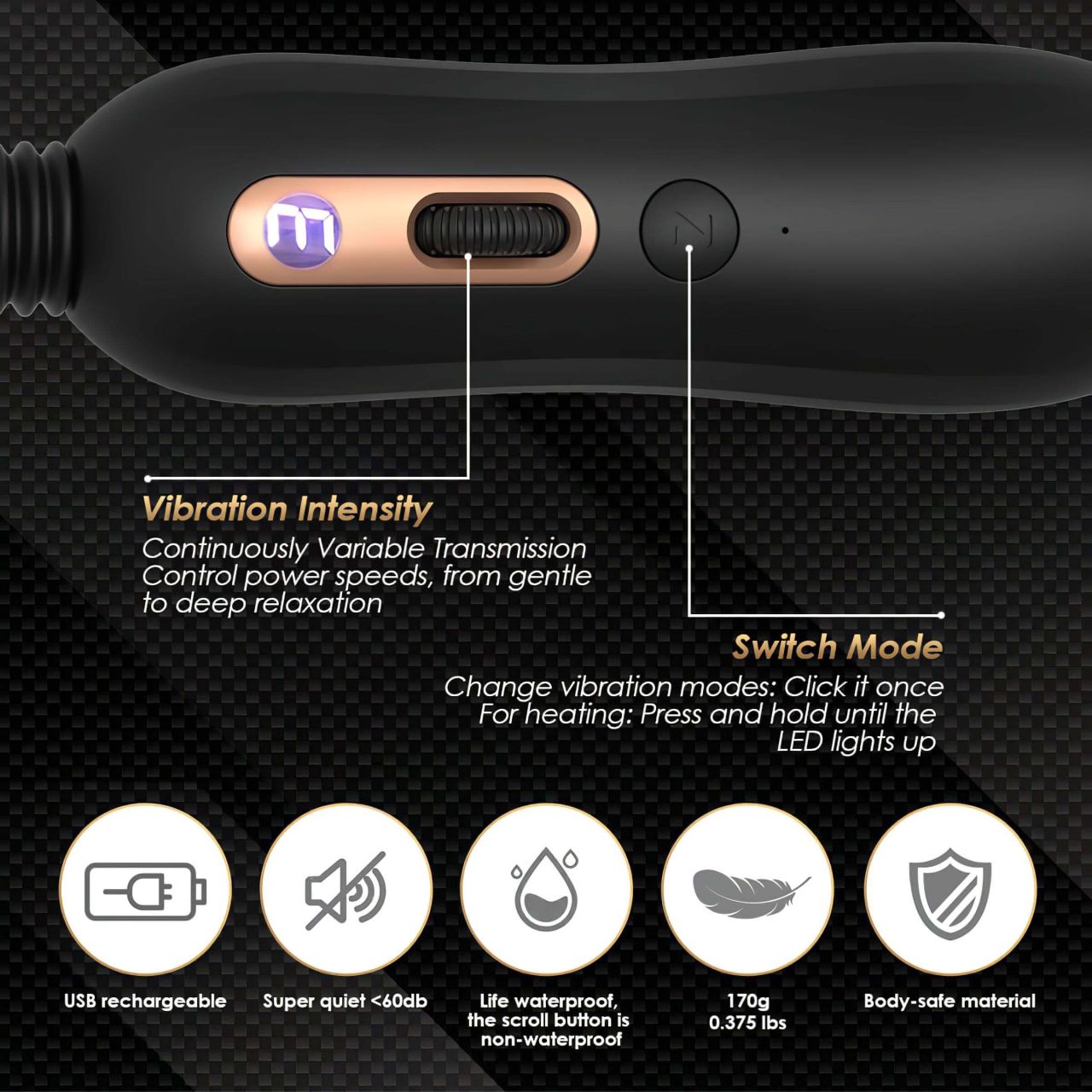 / Vibeconnect Myron Wand - melegítő masszírozó vibrátor / Vibeconnect Myron Wand - melegítő masszírozó vibrátor