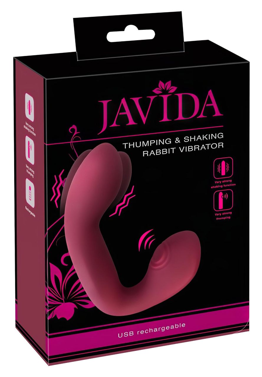 / Javida Thumping - pulzáló G-pont és csikló vibrátor (piros)