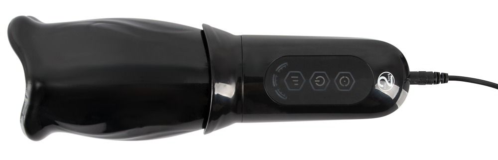 STROKER Rotating - akkus, forgó műszáj maszturbátor (fekete)