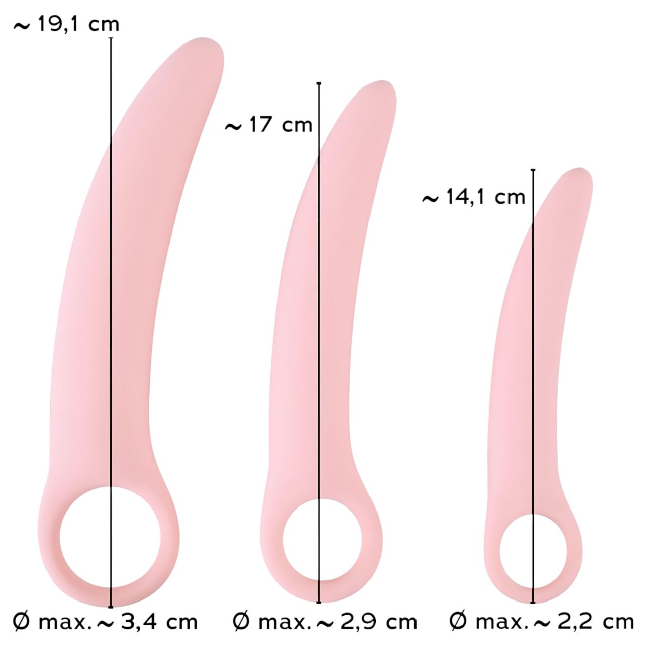 SMILE - Vaginal Trainers - dildó szett - rózsaszín (3 részes) SMILE - Vaginal Trainers - dildó szett - rózsaszín (3 részes)