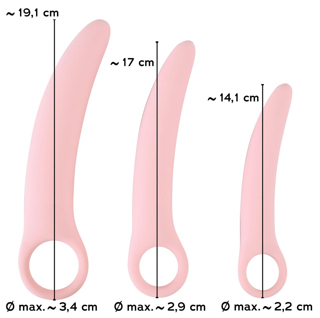 SMILE - Vaginal Trainers - dildó szett - rózsaszín (3 részes) SMILE - Vaginal Trainers - dildó szett - rózsaszín (3 részes)