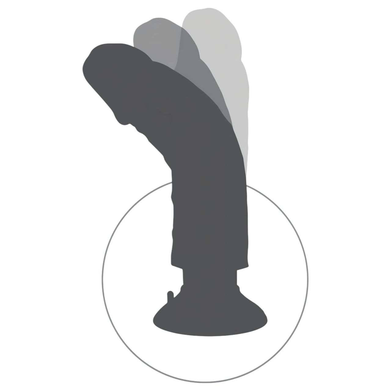 King Cock 9 - hajlítható, talpas vibrátor (26cm) - natúr