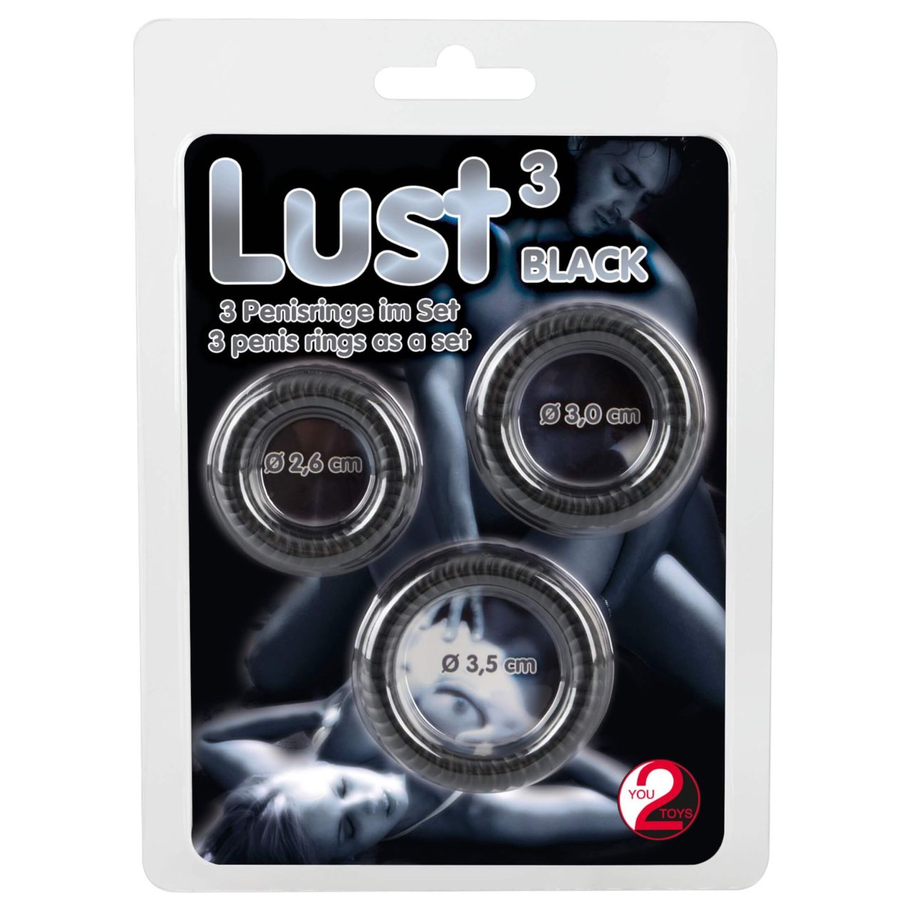 You2Toys - Lust péniszgyűrű trió - fekete You2Toys - Lust péniszgyűrű trió - fekete