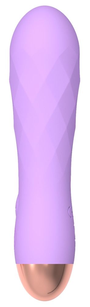 Cuties Mini - akkus, vízálló, rácsos vibrátor (lila)