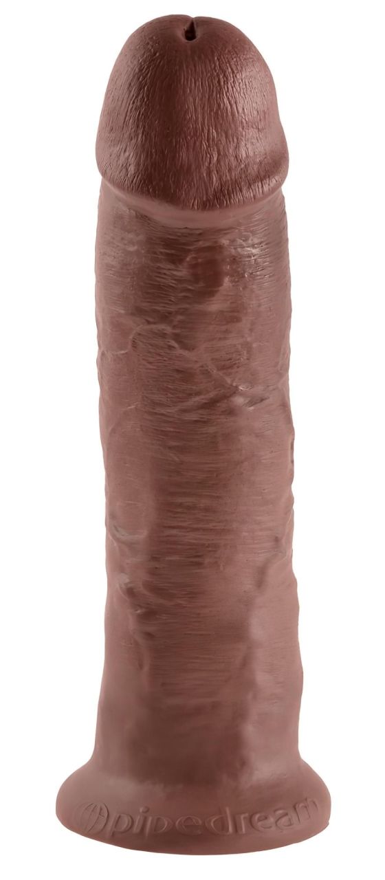 King Cock 10 - nagy tapadótalpas dildó (25cm) - barna