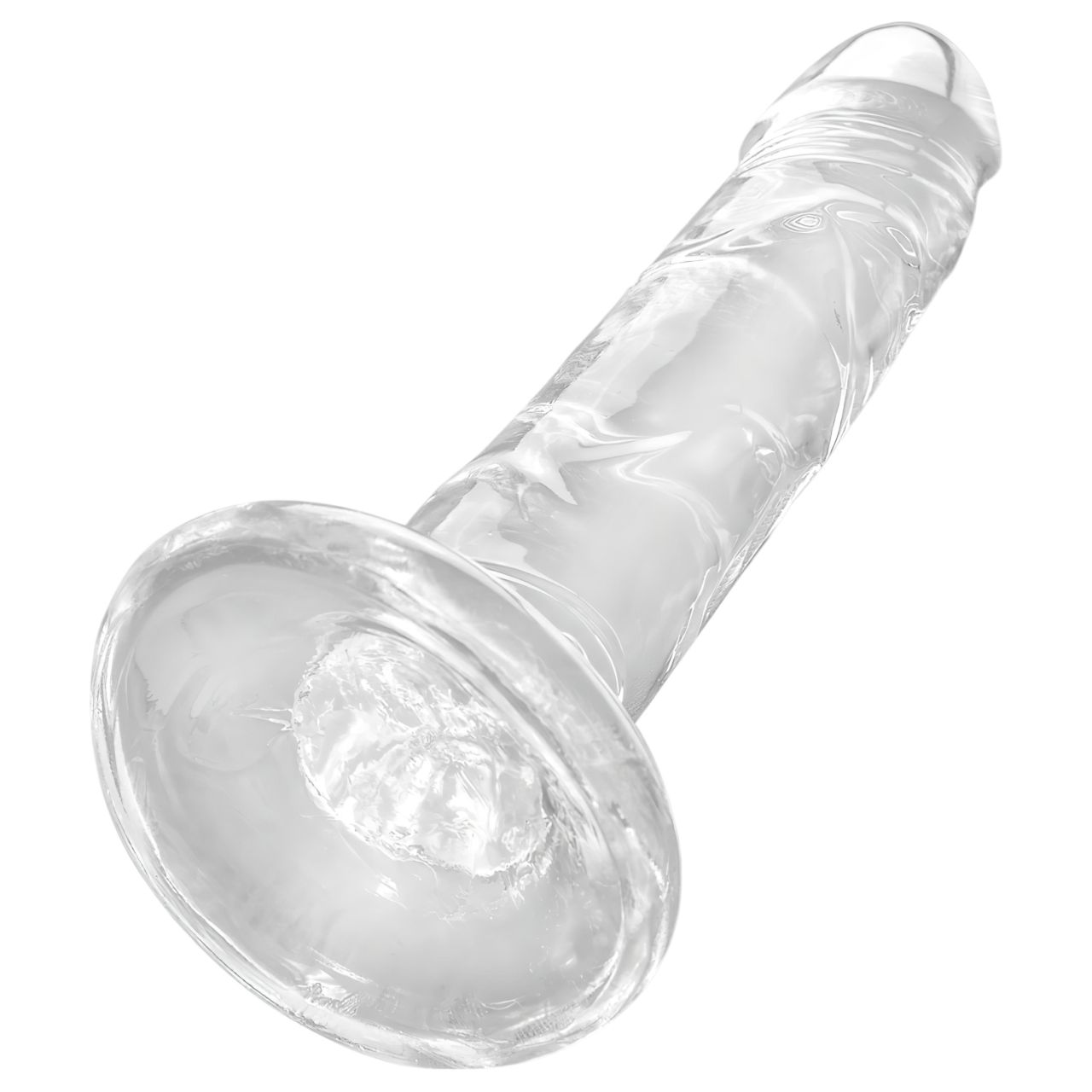 King Cock Clear 6 - tapadótalpas dildó (15cm)