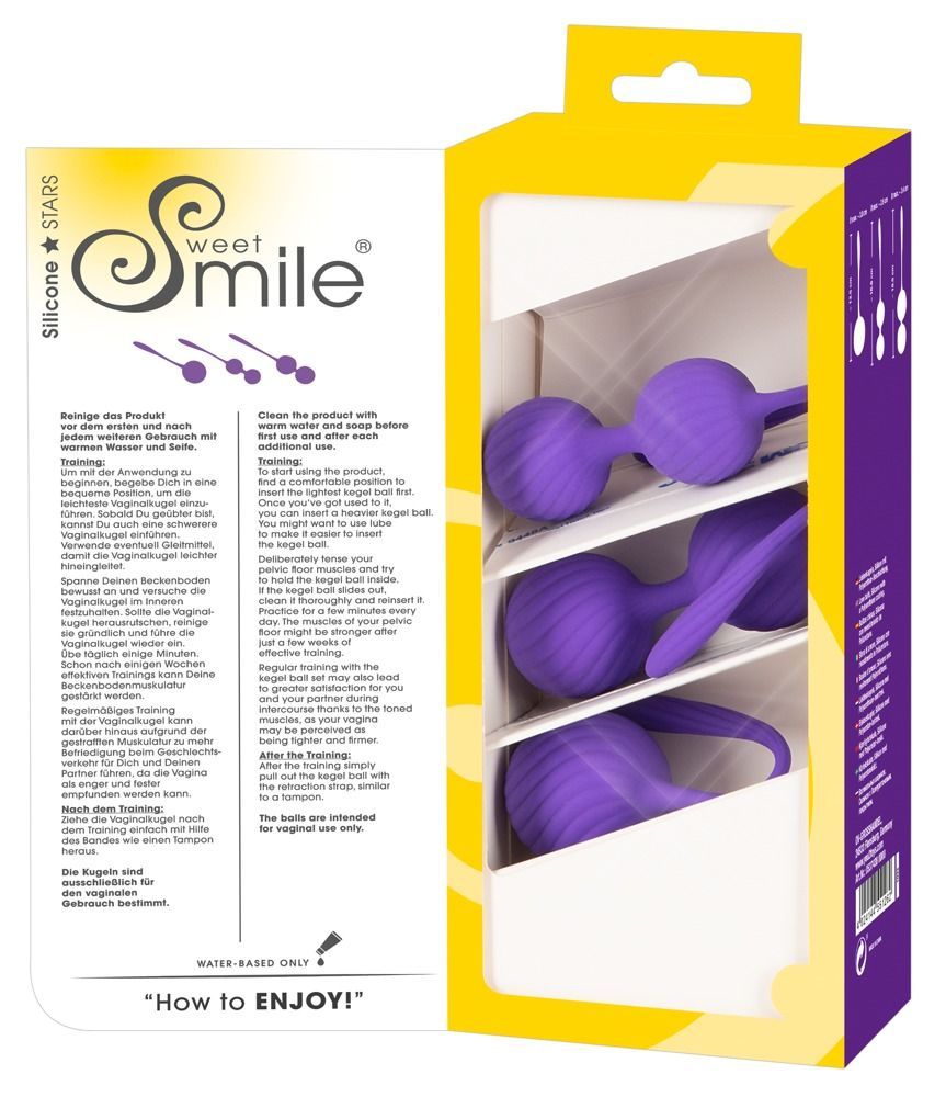 SMILE 3 Kegel - gésagolyó szett - lila (3 részes)