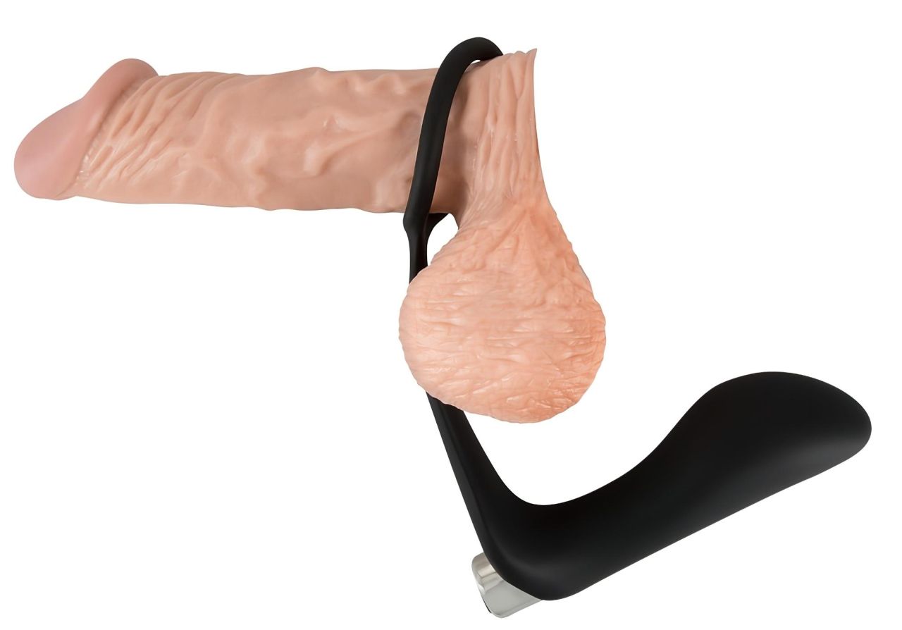 Black Velvets - anál vibrátor péniszgyűrűvel (fekete) Black Velvets - anál vibrátor péniszgyűrűvel (fekete)