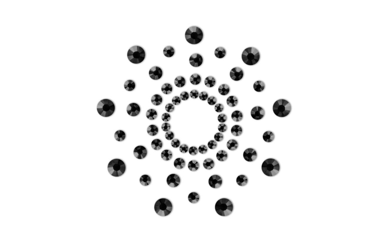 Csillogó gyémántok bimbómatrica (fekete)