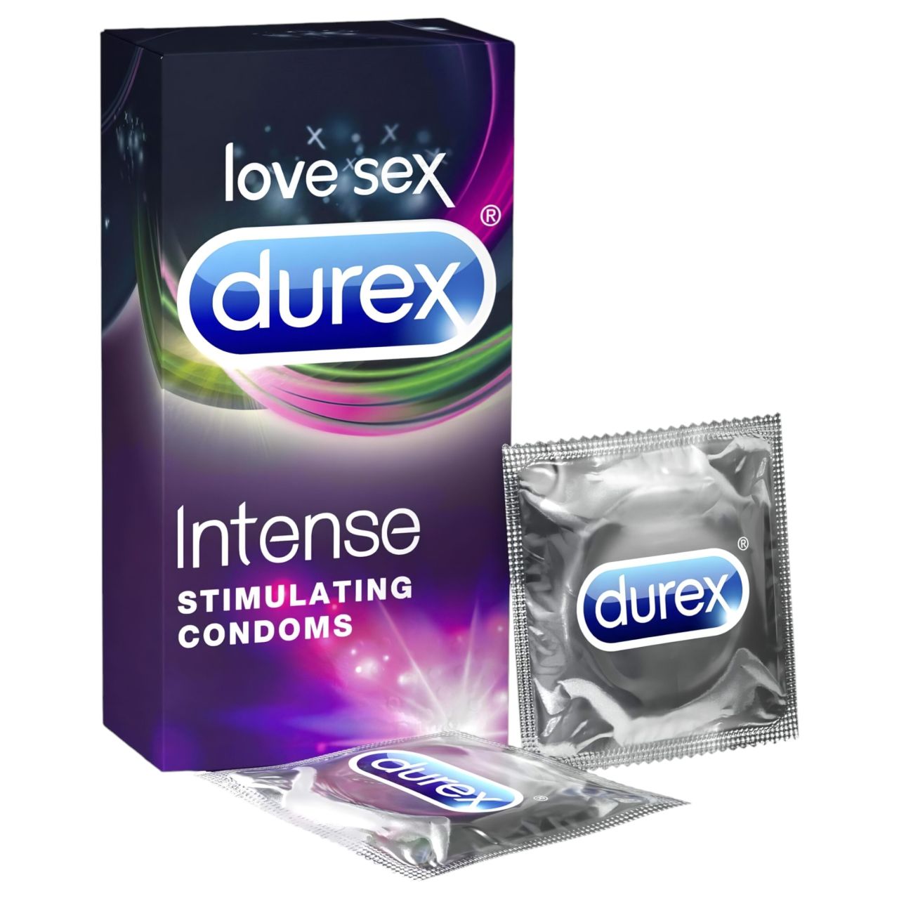 Durex Intense - bordázott és pontozott óvszer (10db) -