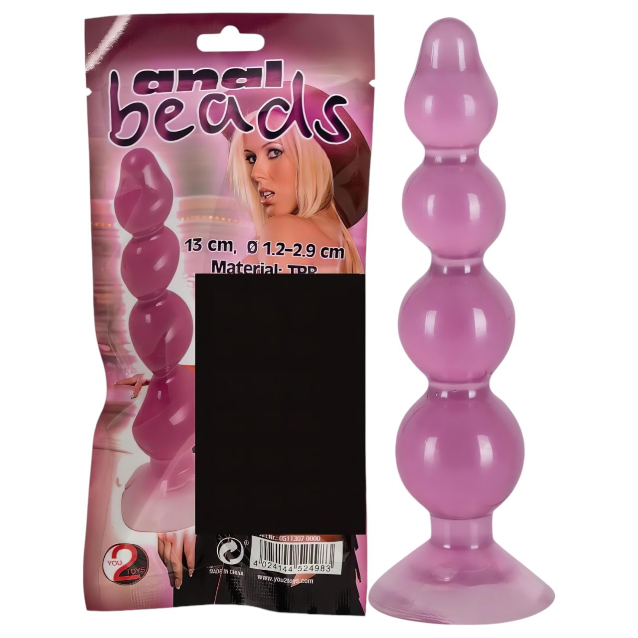 You2Toys - anal beads - tapadókorongos análbot (lila) You2Toys - anal beads - tapadókorongos análbot (lila)