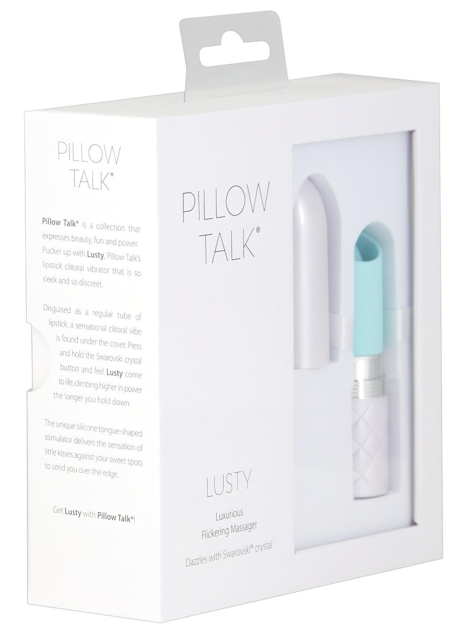 Pillow Talk Lusty - akkus, nyelves rúdvibrátor (türkiz)