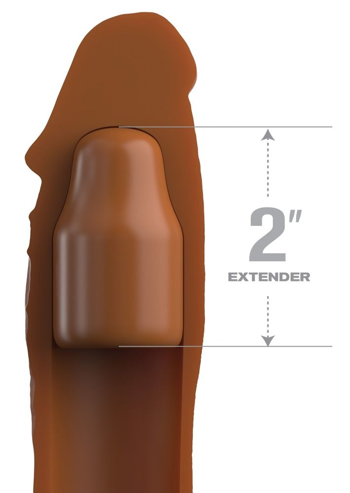 X-TENSION Elite 2 - méretre vágható péniszköpeny (barna)