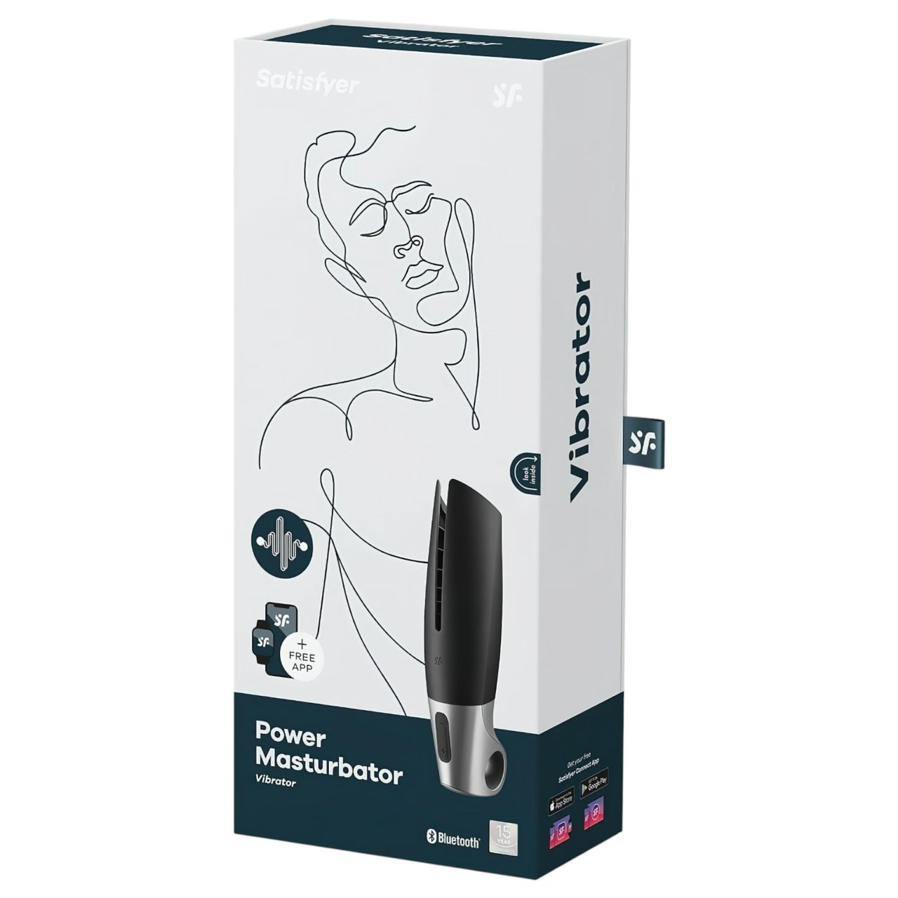 Satisfyer Power - okos, akkus maszturbátor (fekete) Satisfyer Power - okos, akkus maszturbátor (fekete)