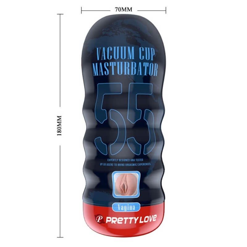 Pretty Love Vacuum Cup - élethű műpunci maszturbátor (natúr)
