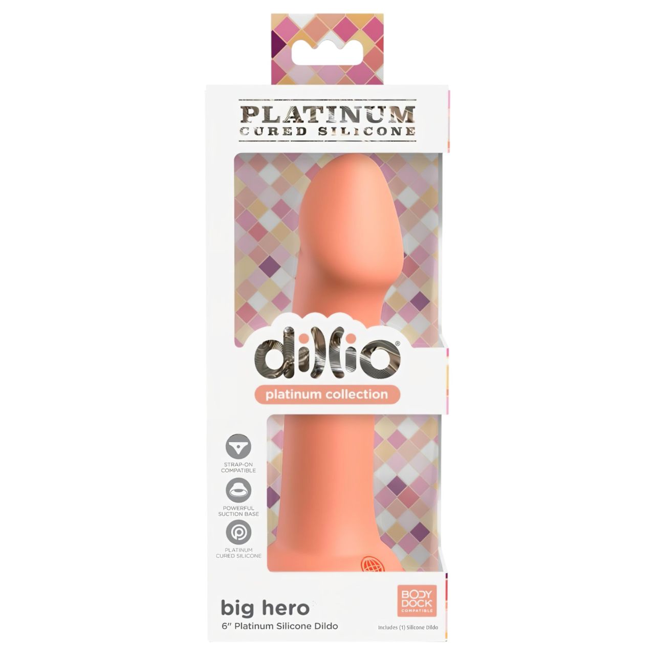 Dillio Big Hero - tapadókorongos szilikon dildó (17cm) - narancs Dillio Big Hero - tapadókorongos szilikon dildó (17cm) - narancs