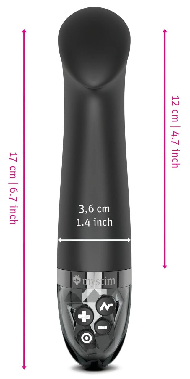 mystim Right on Ron E-Stim - elektro G-pont vibrátor (fekete) mystim Right on Ron E-Stim - elektro G-pont vibrátor (fekete)