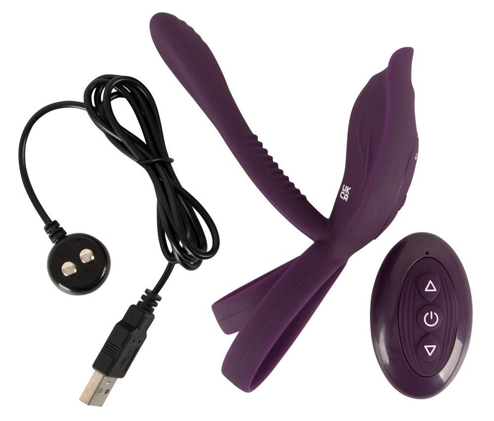 Couples Choice - akkus, rádiós péniszgyűrű (lila)