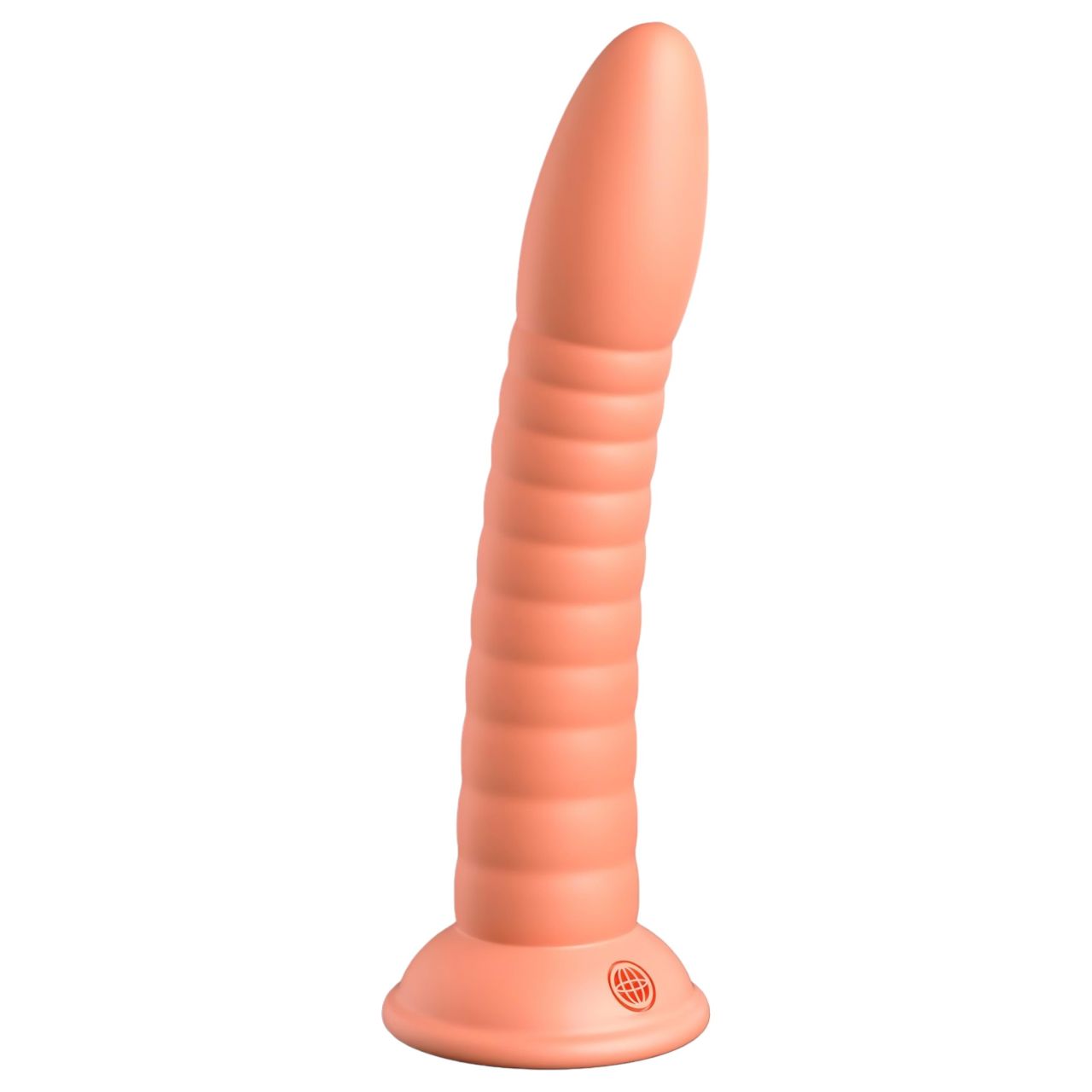 Dillio Wild Thing - tapadótalpas barázdált dildó (19cm) - narancs