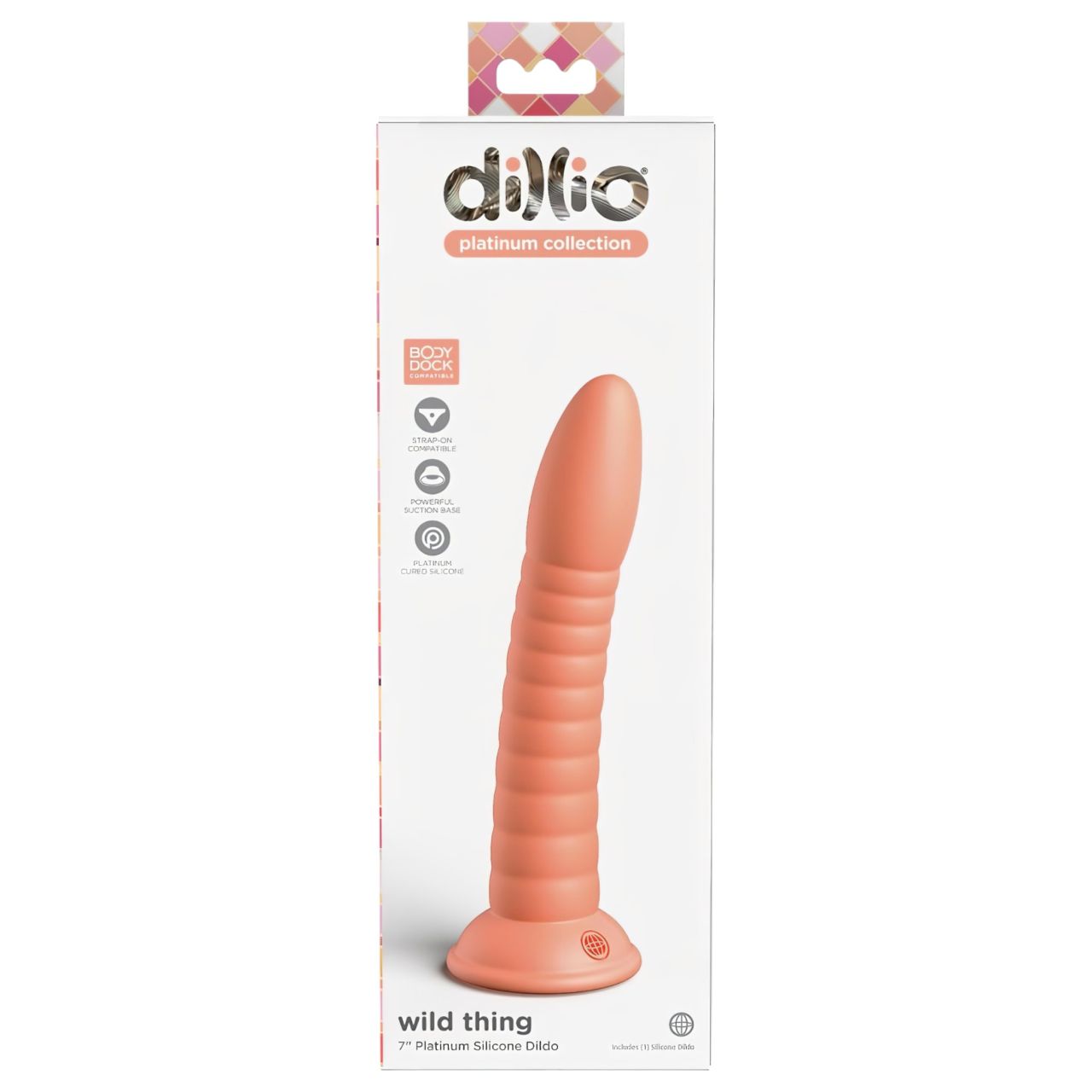 / Dillio Wild Thing - barázdált dildó (19cm) - narancs
