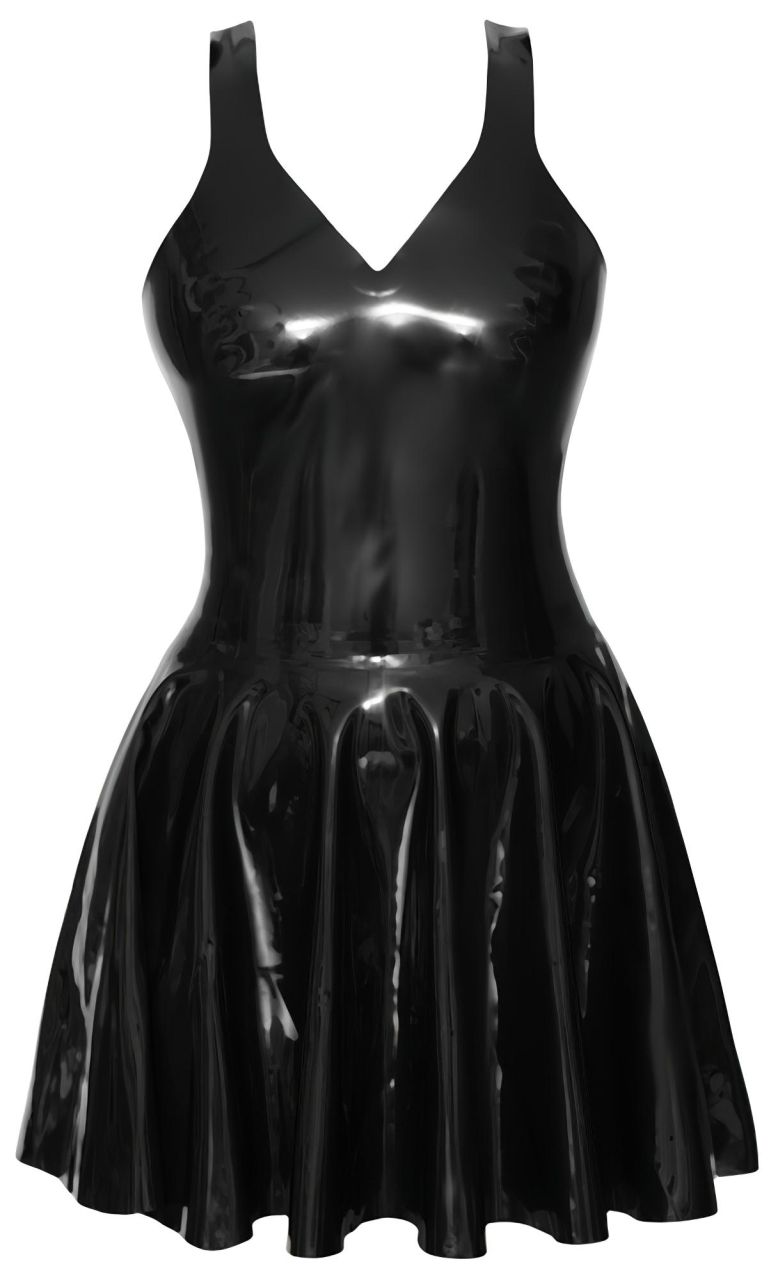 LATEX - miniruha fodros szoknyával (fekete) LATEX - miniruha fodros szoknyával (fekete)