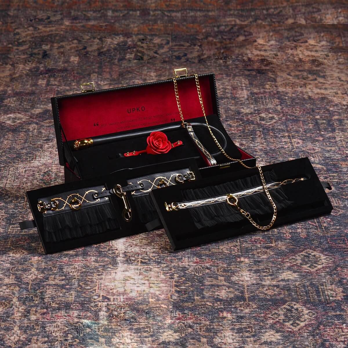 ZALO - luxus kötöző szett tárolóban (fekete)