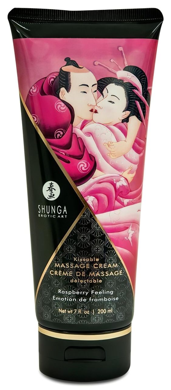 Shunga - masszázs krém - málna (200ml)