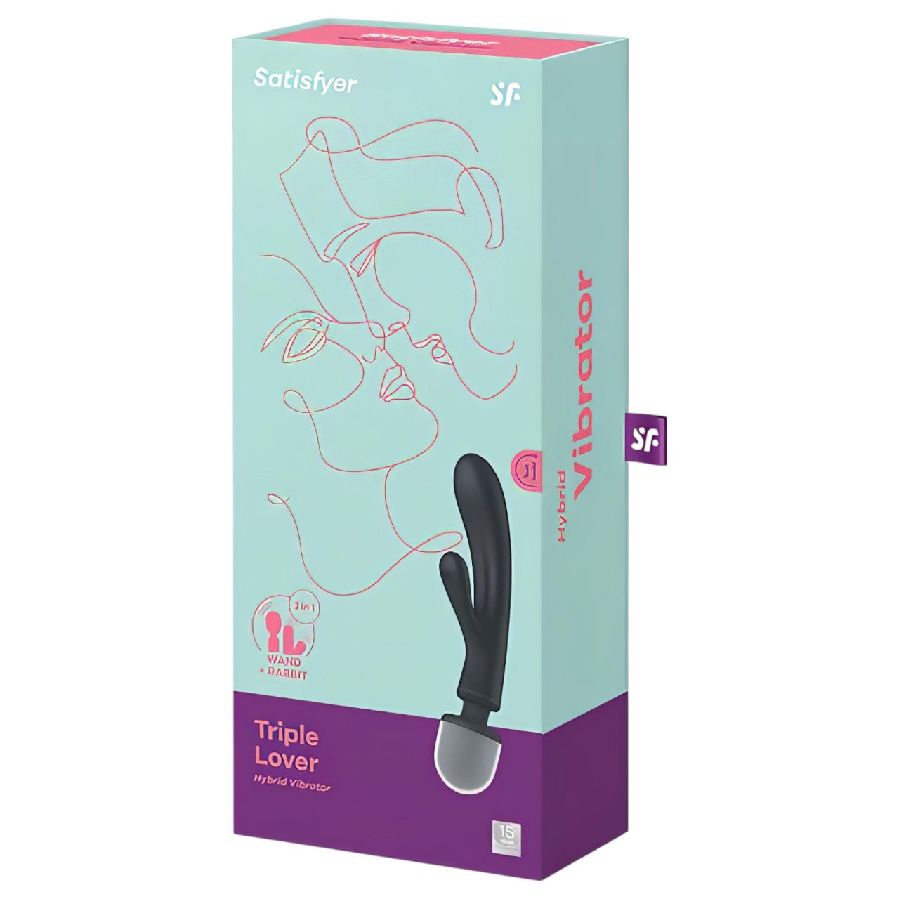 Satisfyer Triple Lover - G-pont és masszírozó vibrátor (ezüst)