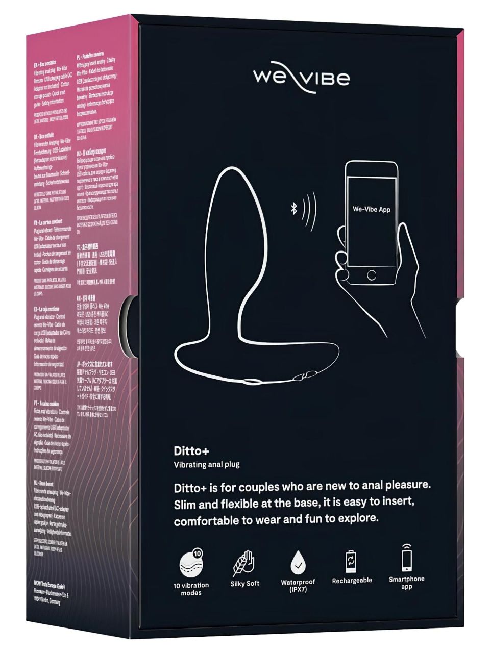 We-Vibe Ditto+ - okos, akkus anál vibrátor (fekete)