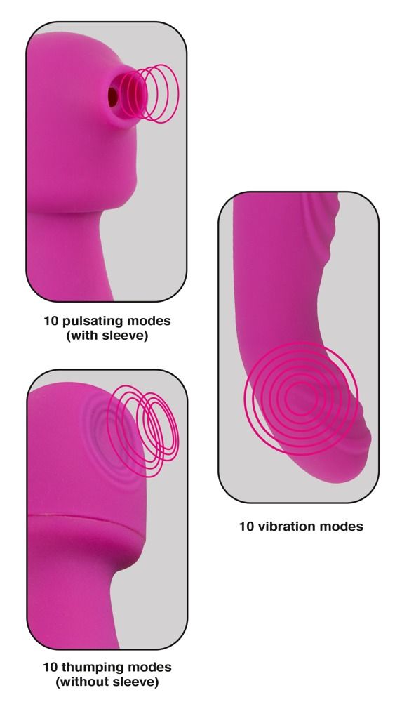 Javida Wand - 3 funkciós masszírozó vibrátor (lila)