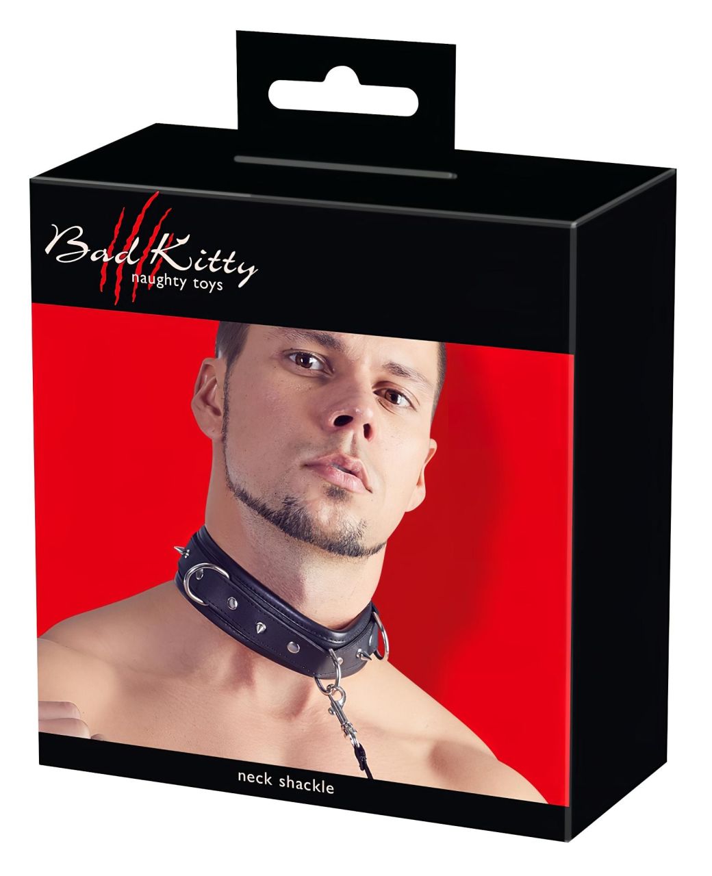 / Bad Kitty - tüskés, szegecses nyakörv és póráz (fekete) / Bad Kitty - tüskés, szegecses nyakörv és póráz (fekete)