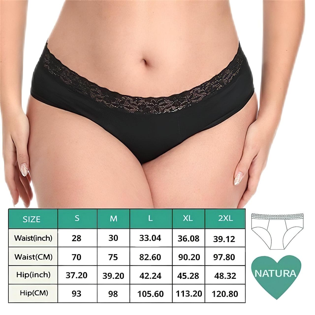 Adalet Natura Super - menstruációs bugyi (fekete) Adalet Natura Super - menstruációs bugyi (fekete)