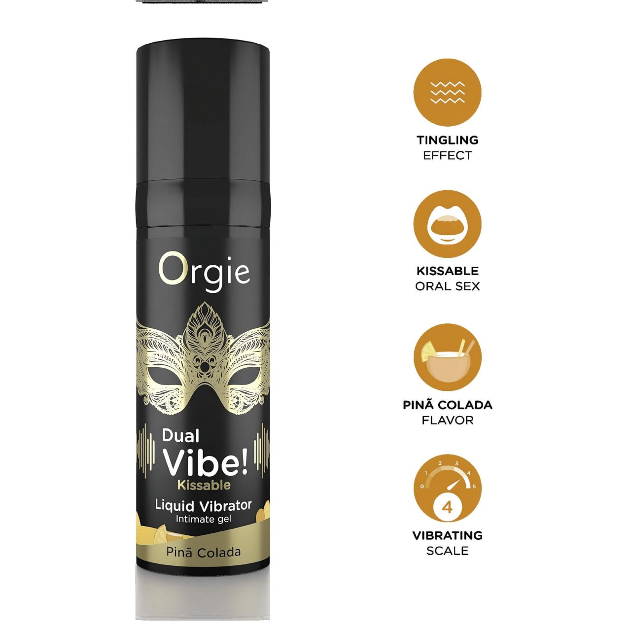 Orgie Dual Vibe! - folyékony vibrátor - Pinã Colada (15ml)