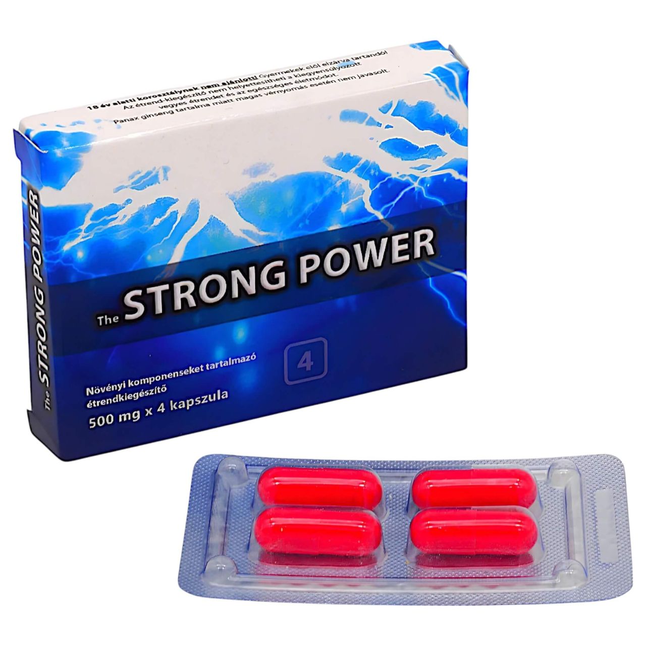 Strong Power Plus - étrend kiegészítő kapszula férfiaknak (4db) Strong Power Plus - étrend kiegészítő kapszula férfiaknak (4db)