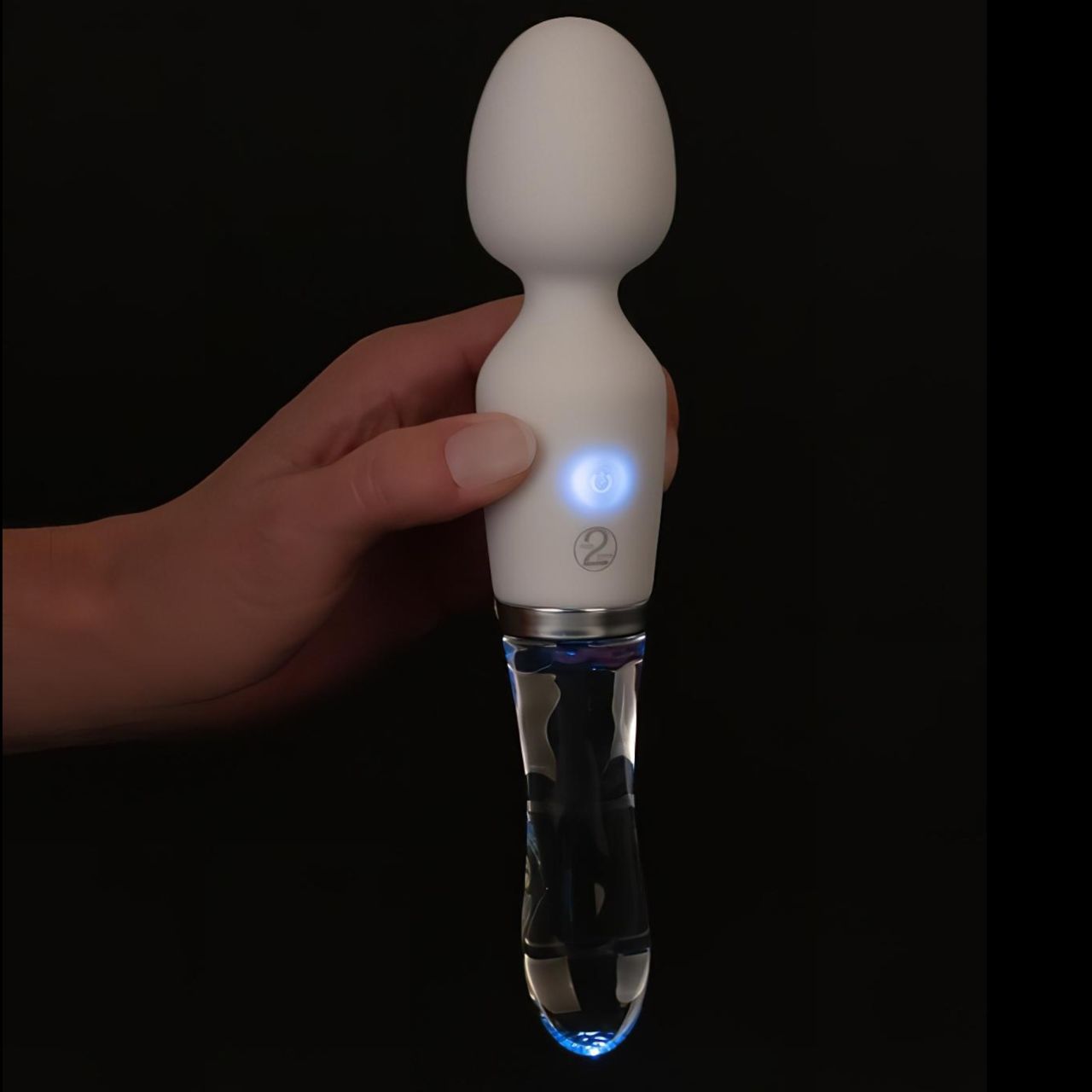 Liaison Wand - szilikon-üveg LED-es vibrátor (átlátszó) Liaison Wand - szilikon-üveg LED-es vibrátor (átlátszó)