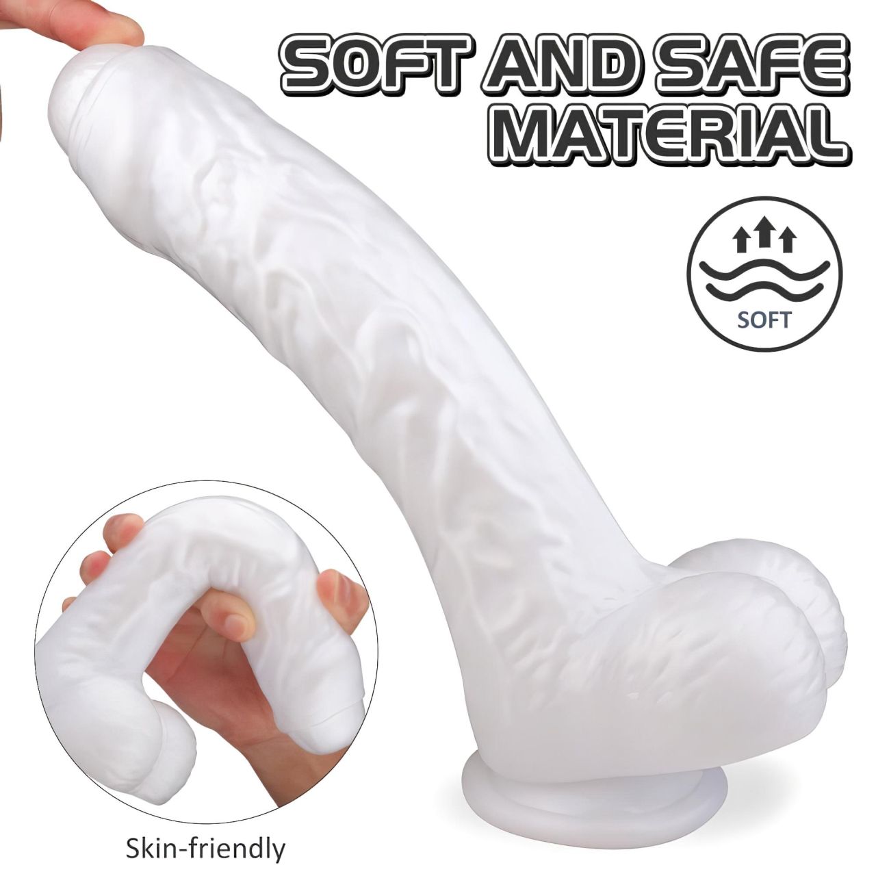 Sex HD Martin - tapadókorongos, herés élethű dildó (fehér) Sex HD Martin - tapadókorongos, herés élethű dildó (fehér)
