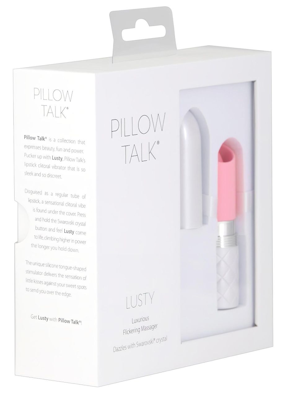 Pillow Talk Lusty - akkus, nyelves rúdvibrátor (pink)