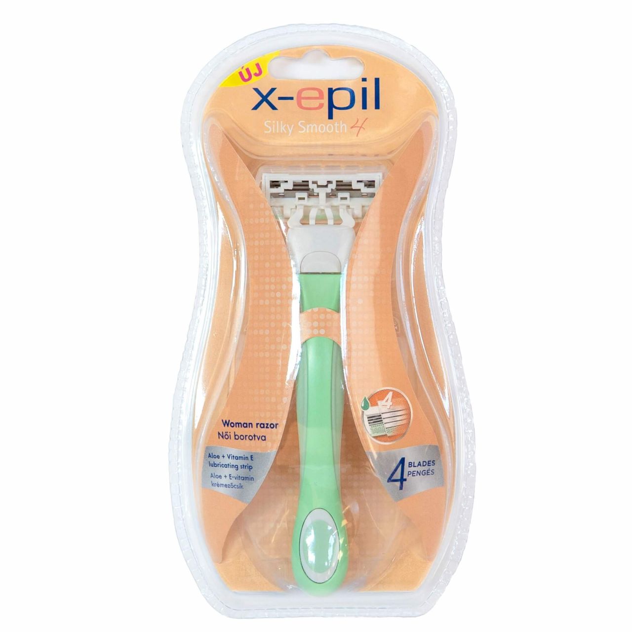 X-Epil Silky Smooth - cserélhető fejes női borotva (4 pengés)