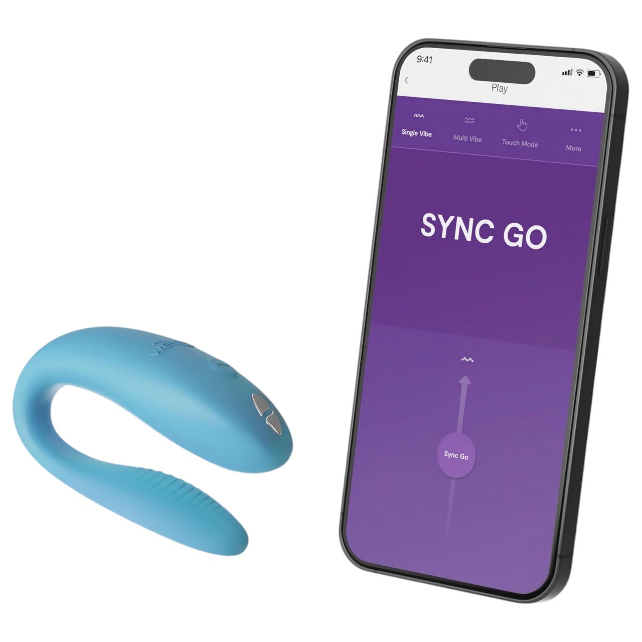 We-Vibe Sync Go - okos, akkus párvibrátor (türkiz)