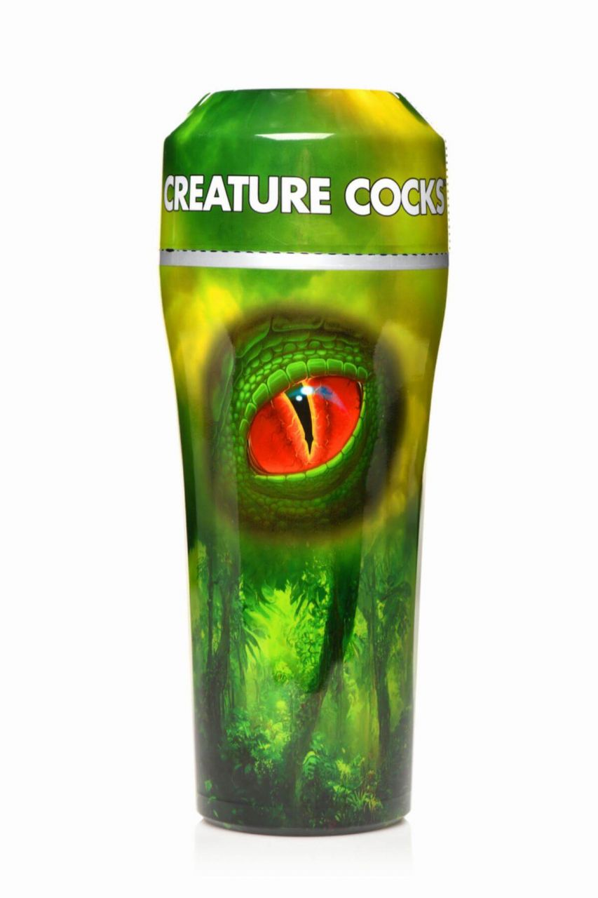 Creature Cocks Raptor - hüllő műpunci tokban (fekete-zöld)