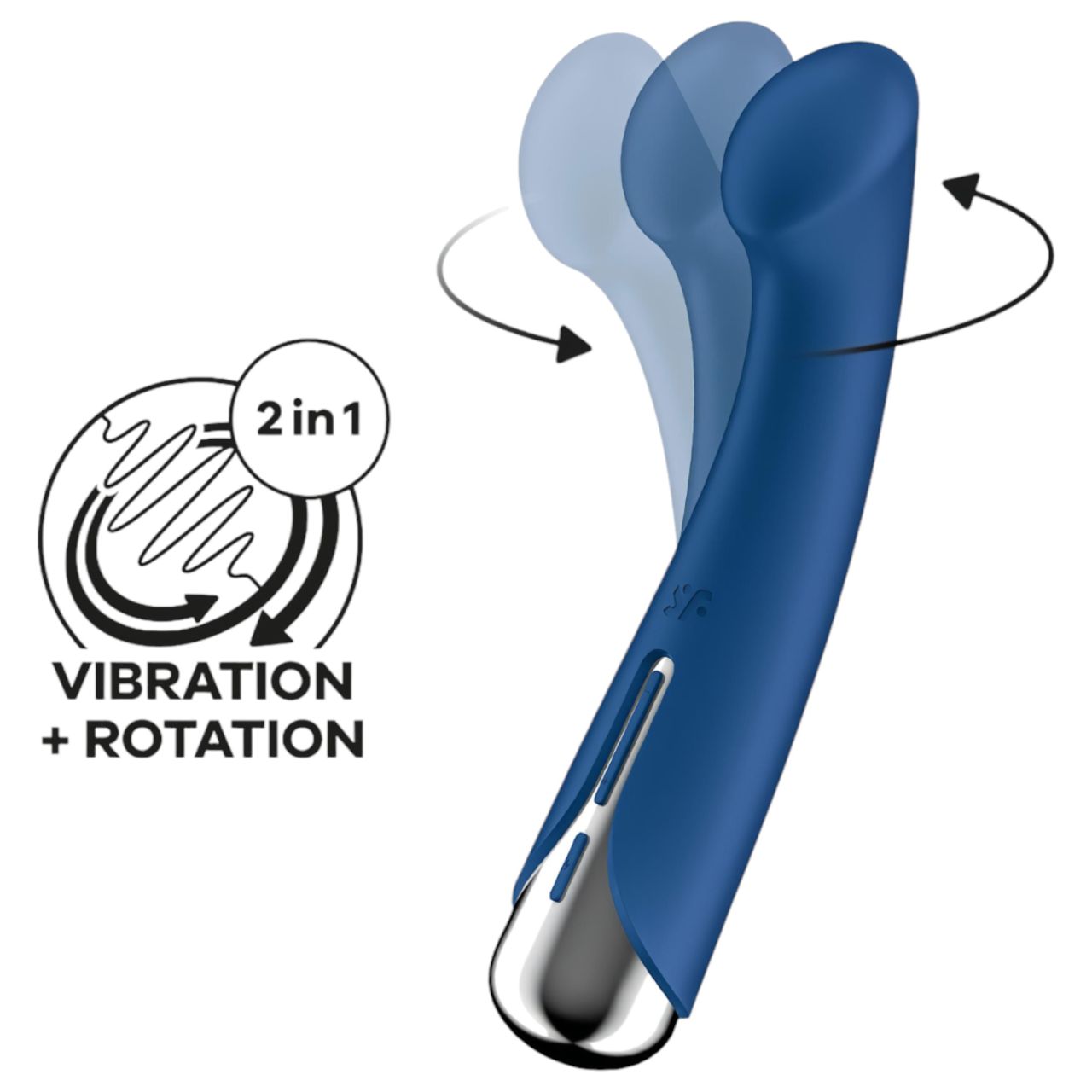 Satisfyer Spinning G-Spot 1 - forgó fejes G-pont vibrátor (kék)