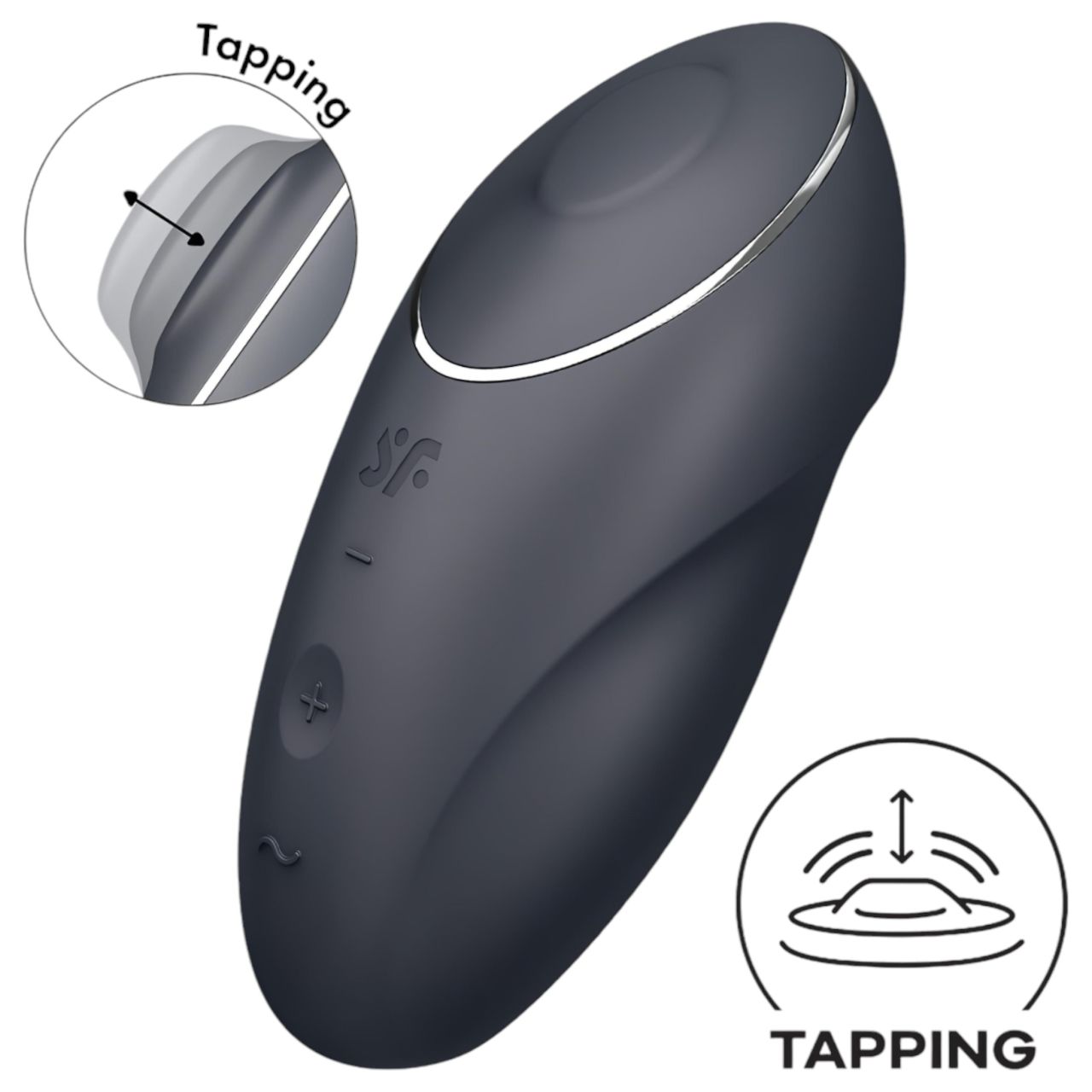 Satisfyer Tap & Climax 1 - 2in1 csikló vibrátor (fekete) Satisfyer Tap & Climax 1 - 2in1 csikló vibrátor (fekete)