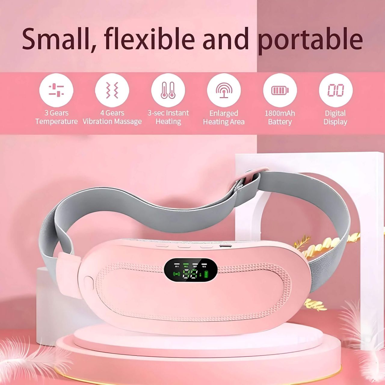 EMS - akkus, menstruációs masszírozó öv (pink) EMS - akkus, menstruációs masszírozó öv (pink)