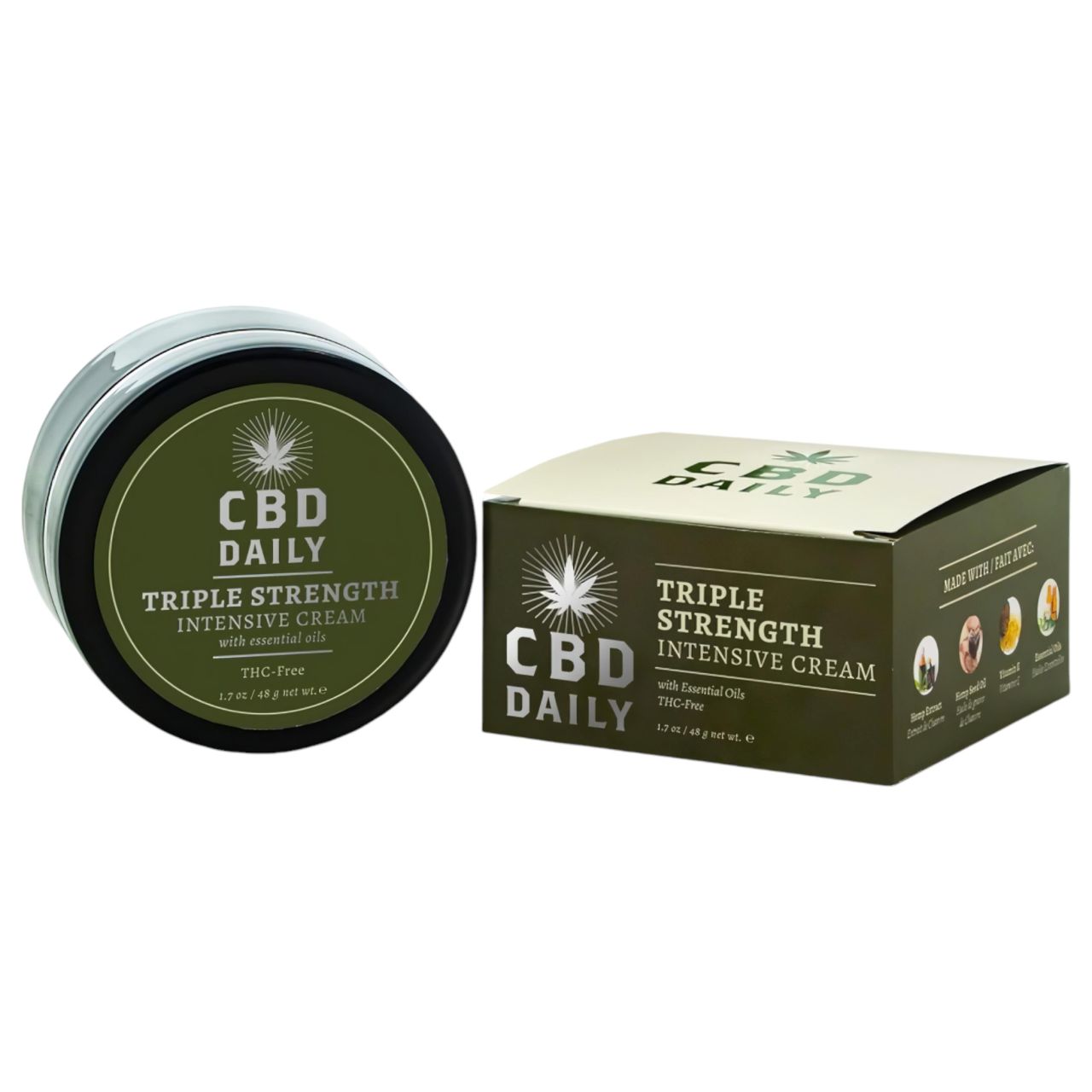 CBD Daily Triple Strength - kannabisz alapú bőrápoló krém (48g) CBD Daily Triple Strength - kannabisz alapú bőrápoló krém (48g)