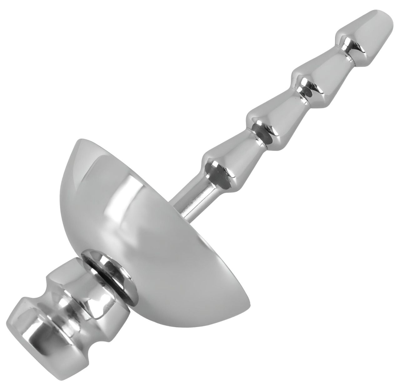 Penisplug - fém, bordázott dilátor (ezüst) Penisplug - fém, bordázott dilátor (ezüst)