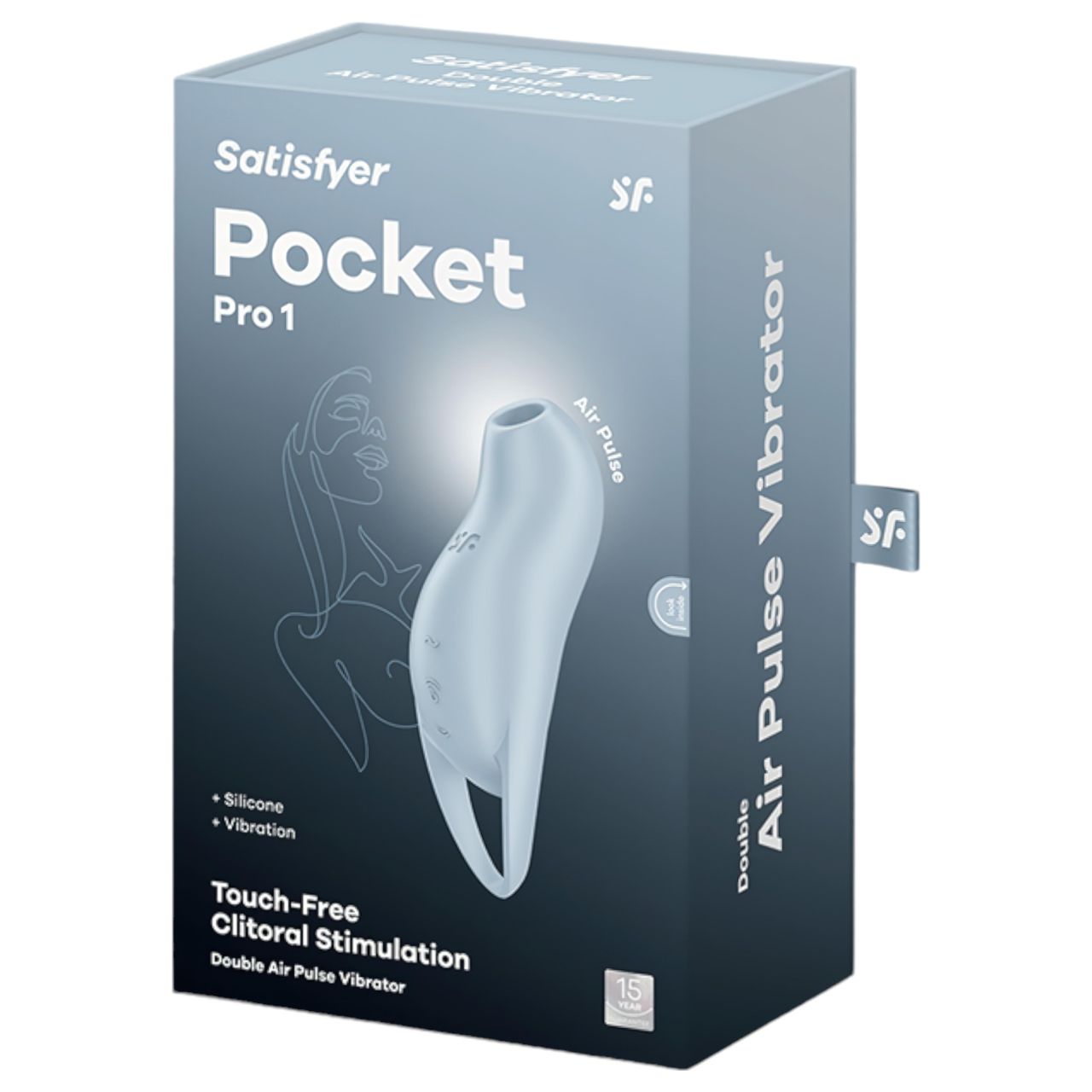 Satisfyer Pocket Pro 1 - léghullámos csiklóizgató (kék)