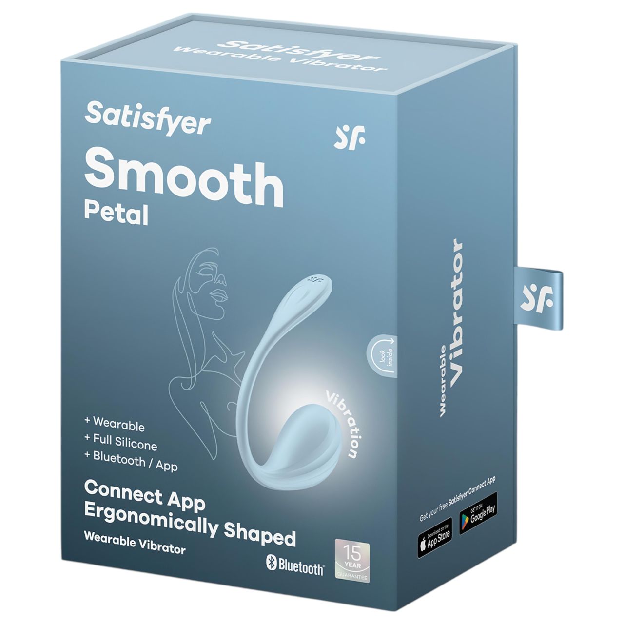 Satisfyer Smooth Petal - okos vibrációs tojás (kék) Satisfyer Smooth Petal - okos vibrációs tojás (kék)
