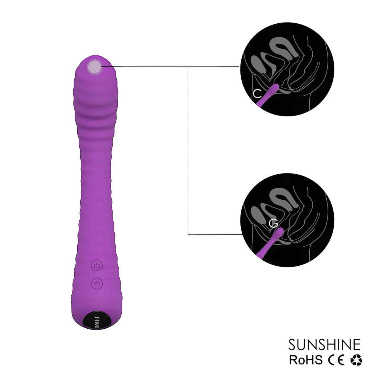Sex HD Sunshine - akkus, barázdált G-pont vibrátor (lila) Sex HD Sunshine - akkus, barázdált G-pont vibrátor (lila)