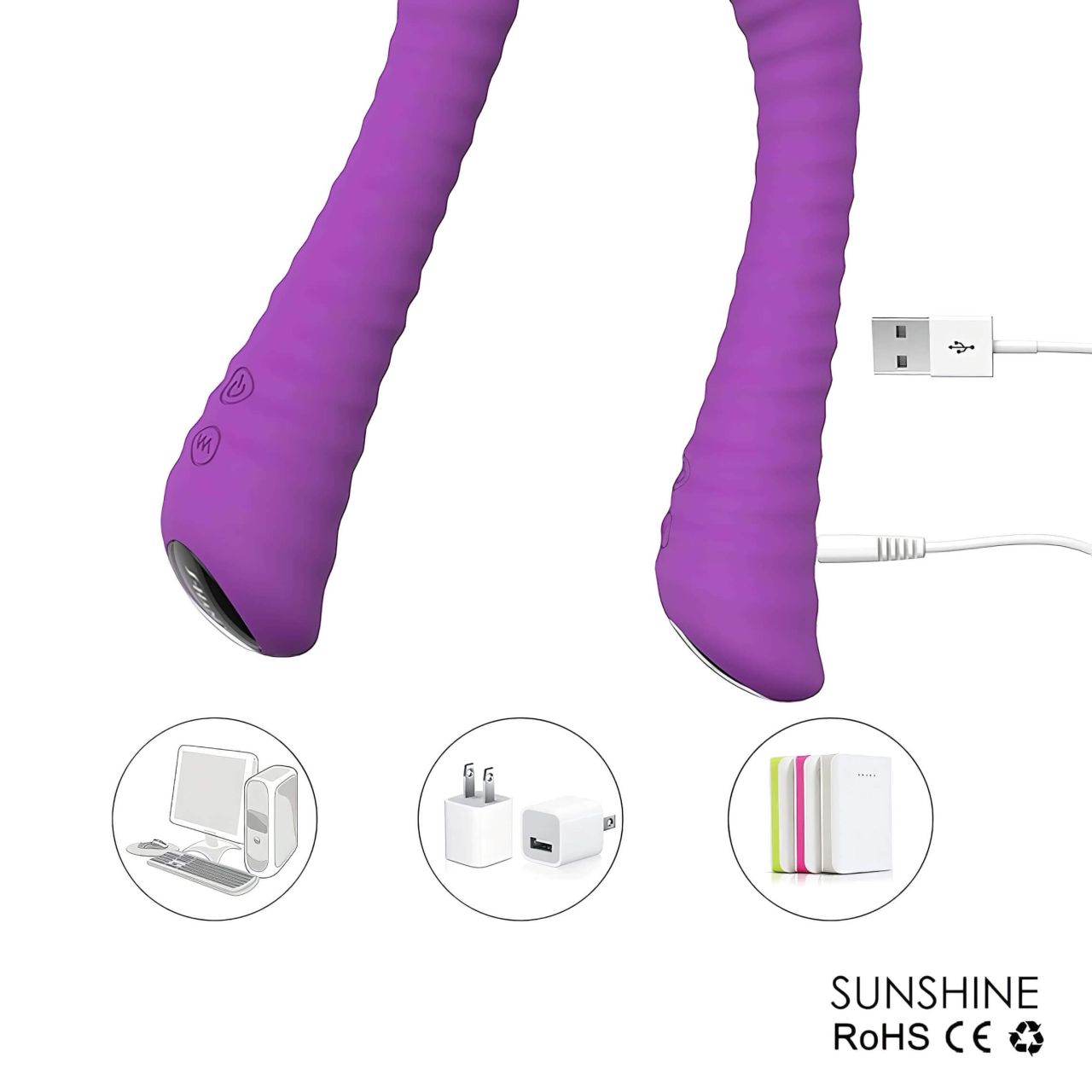 Sex HD Sunshine - akkus, barázdált G-pont vibrátor (lila) Sex HD Sunshine - akkus, barázdált G-pont vibrátor (lila)